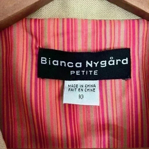 Bianca Nygard Petite  Linen Jacket with Striped Lining - Picture 2 of 8